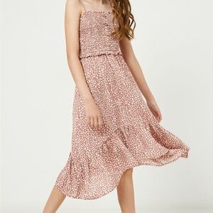 Hayden Mauve and White Patterned Dress - Girls XL